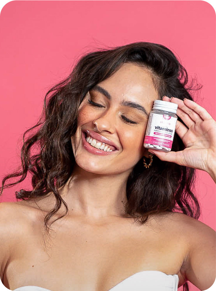Vitaminas para cabelo, pele e unha com Ácido Hialurônico