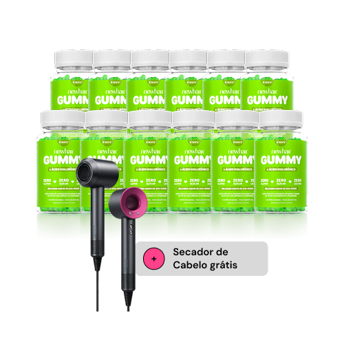 Vitamina para Cabelo, Pele e Unha em Goma com Ácido Hialurônico