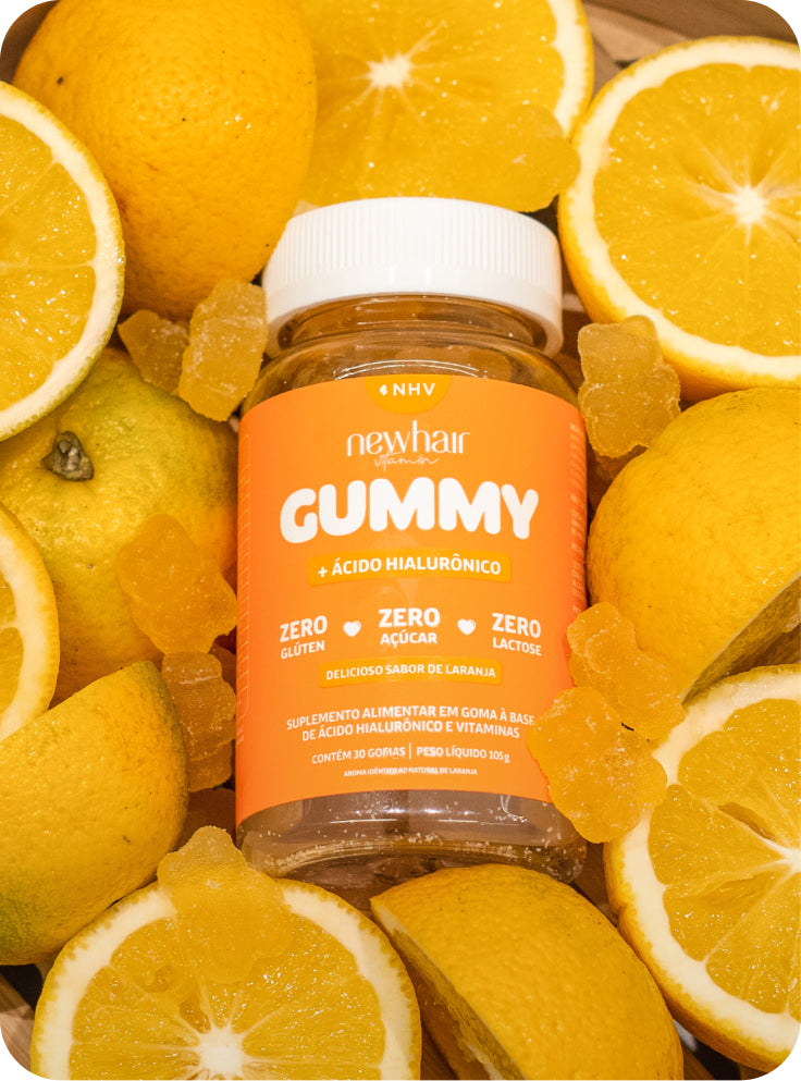 Vitamina para Cabelo, Pele e Unha em Goma com Ácido Hialurônico