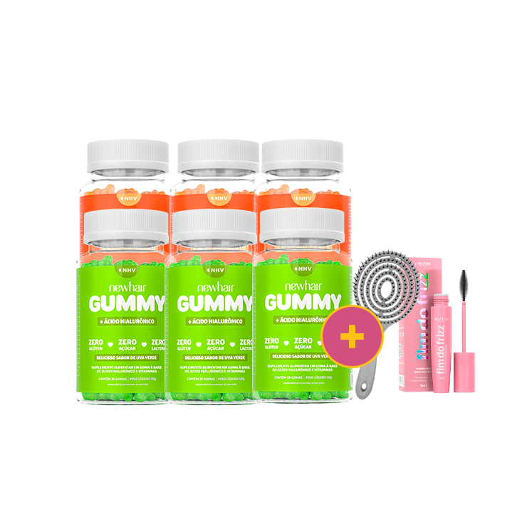 Vitamina para Cabelo, Pele e Unha em Goma com Ácido Hialurônico