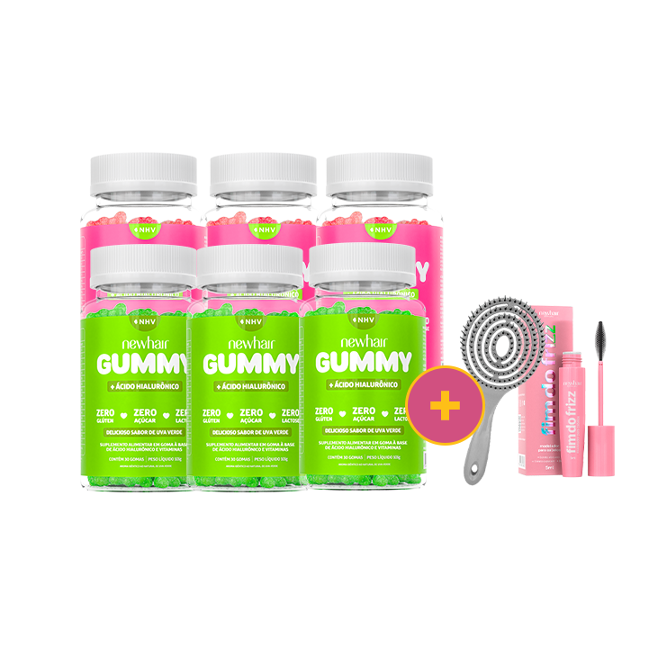 Vitamina para Cabelo, Pele e Unha em Goma com Ácido Hialurônico