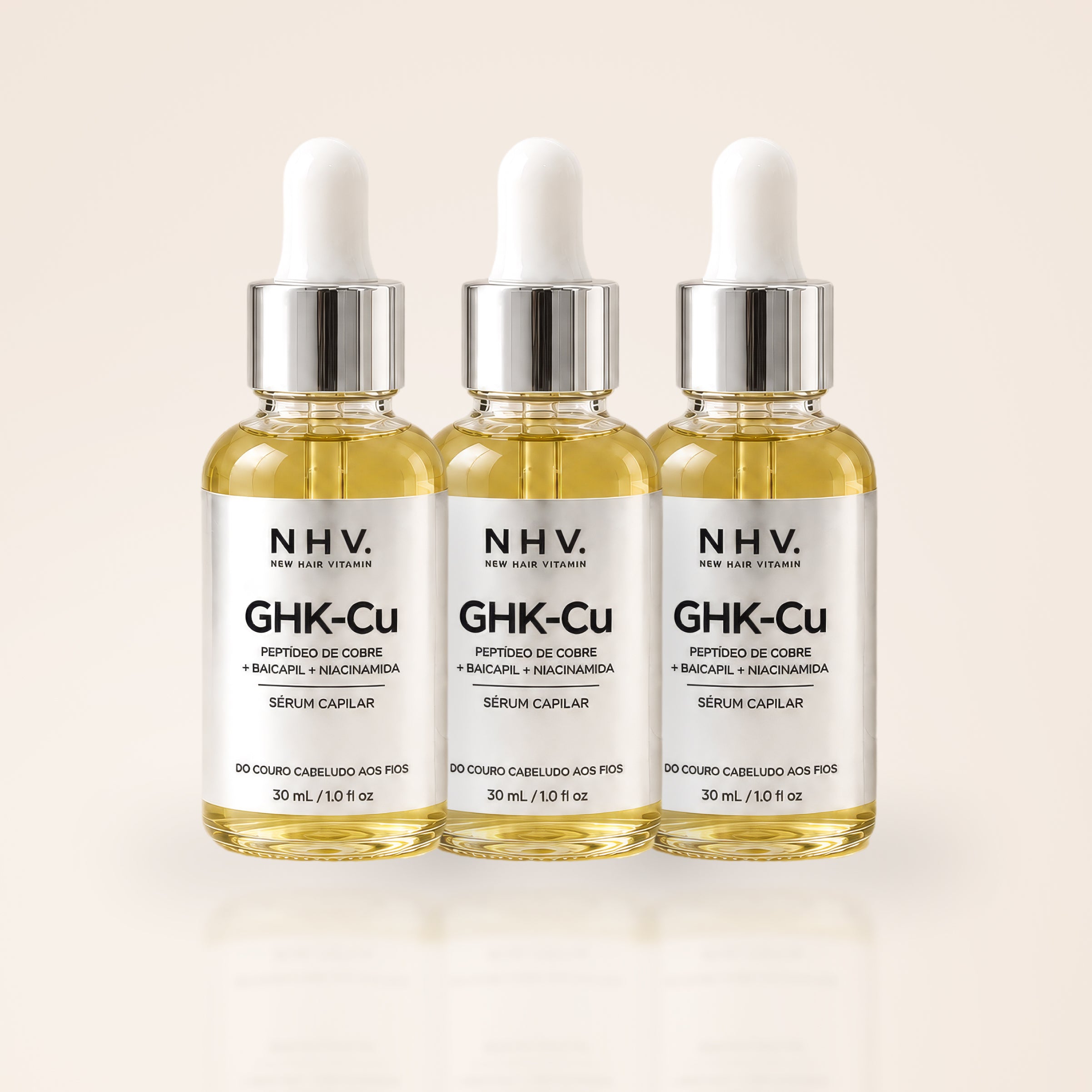 Sérum Capilar NHV com Peptídeo de Cobre · 2 Sérum + 1 de brinde