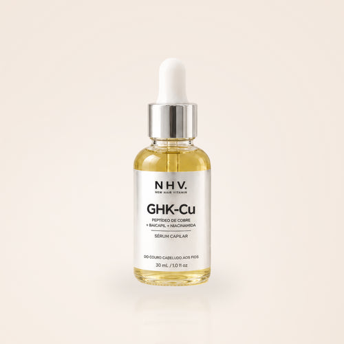 Um frasco do Sérum Capilar NHV GHK-Cu