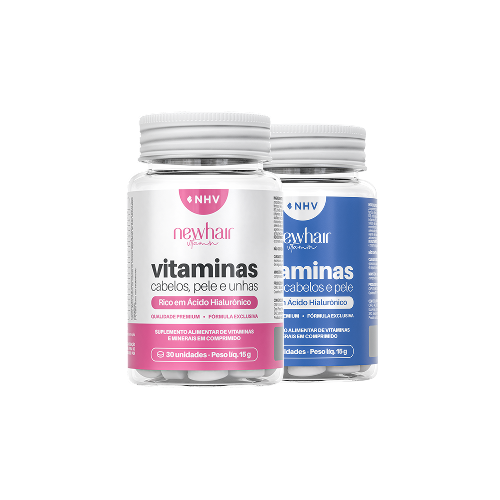 Vitamina para Cabelo e Unha em Comprimido 1 Fem. + 1 Masc.