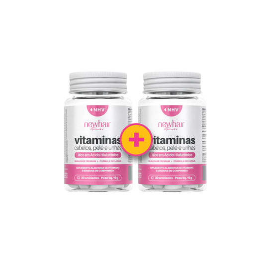 Vitamina para Cabelos, Pele e Unhas com Ácido Hialurônico