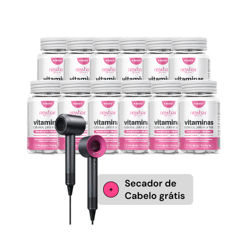 Vitamina para Cabelos, Pele e Unhas com Ácido Hialurônico