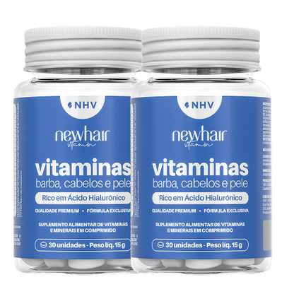 Vitamina para homens: Barba, cabelo e pele | New Hair