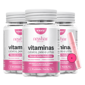 Kit 3 Potes de Vitamina para Cabelo