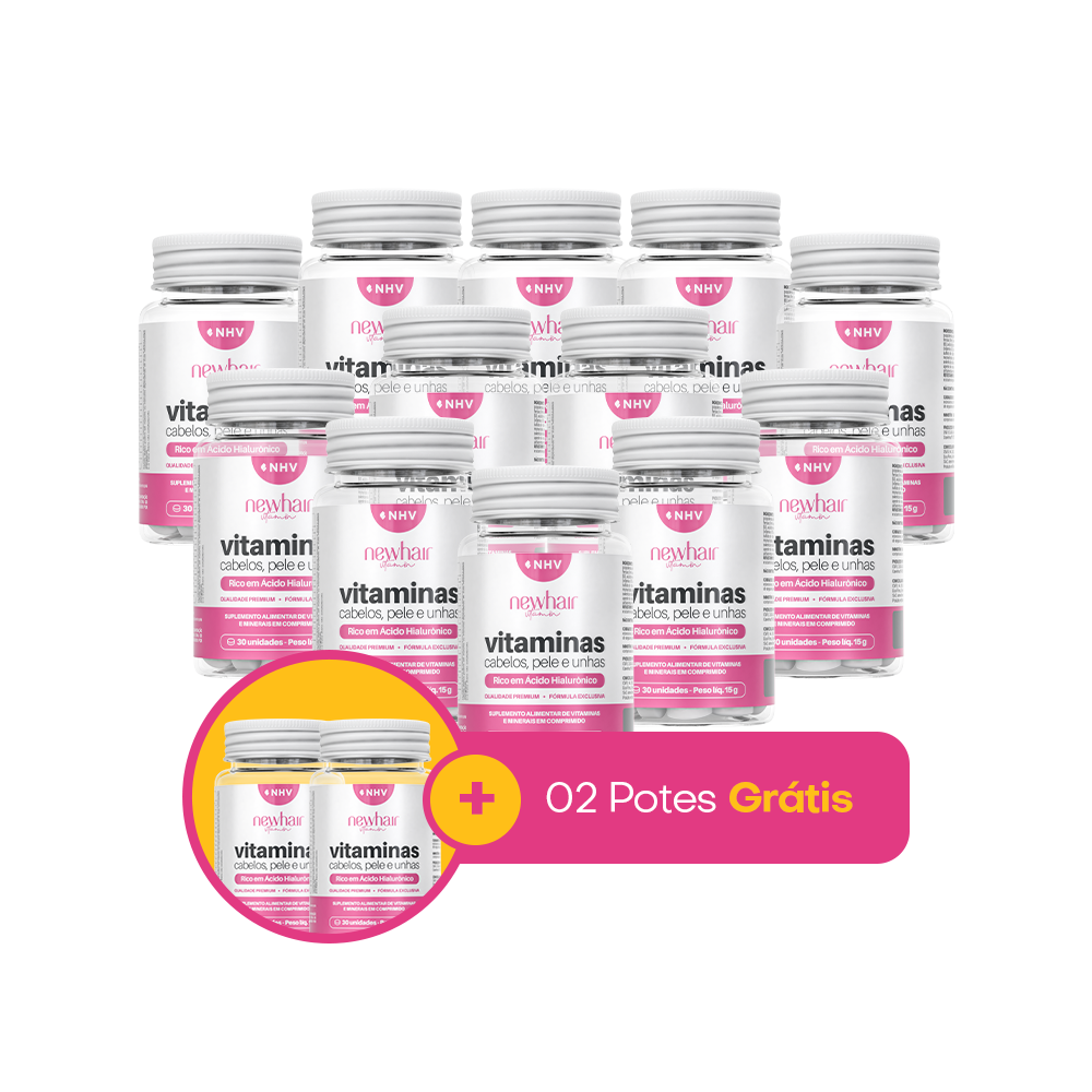 Vitamina para Cabelos, Pele e Unhas com Ácido Hialurônico