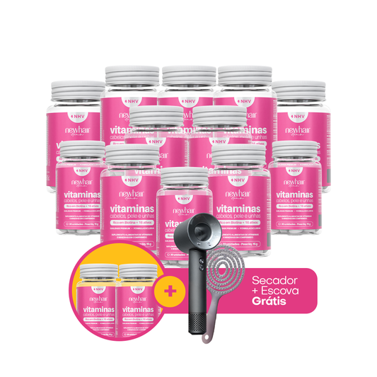 Kit 12 + 2 Vitamina de Cabelo, Pele e Unha para Gestantes