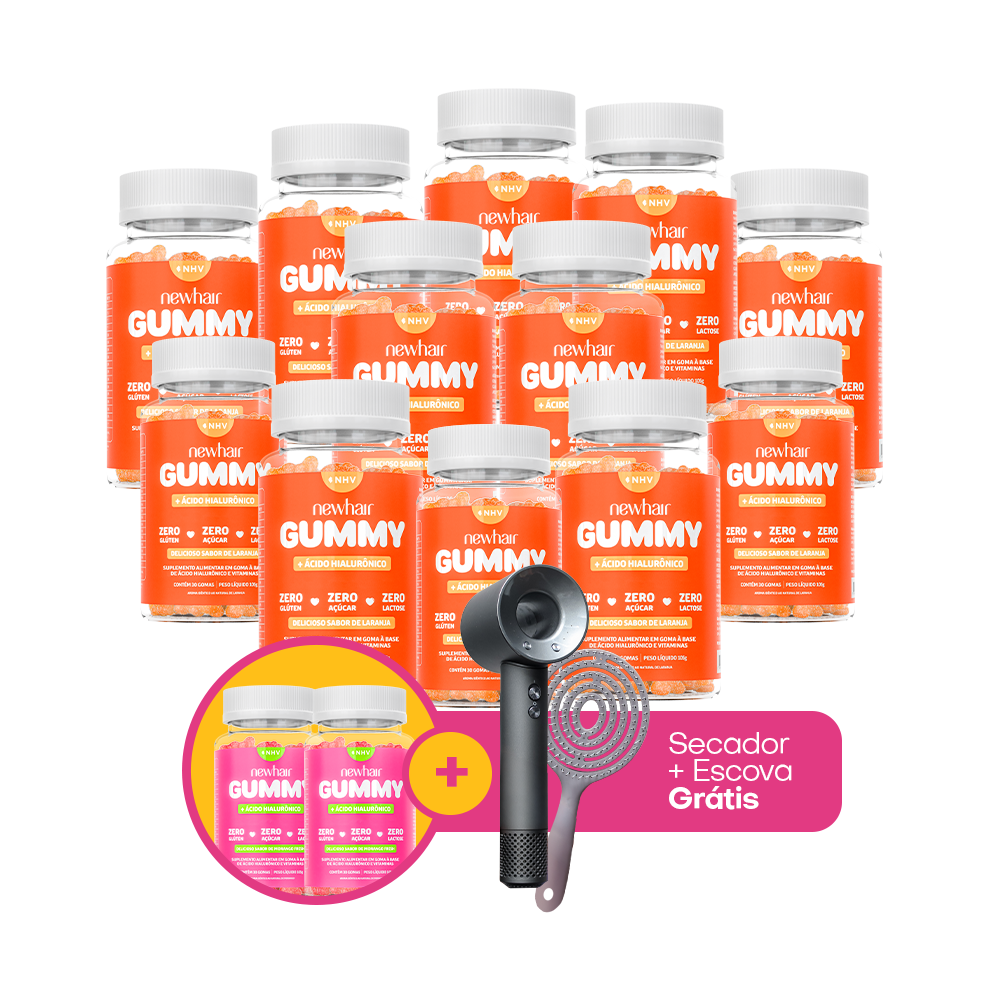 Vitamina para Cabelo, Pele e Unha em Goma com Ácido Hialurônico