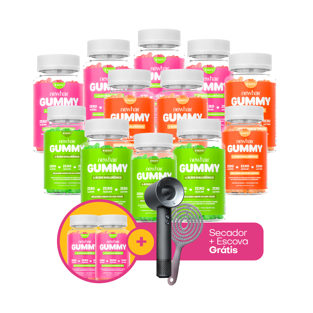Vitamina para Cabelo, Pele e Unha em Goma com Ácido Hialurônico