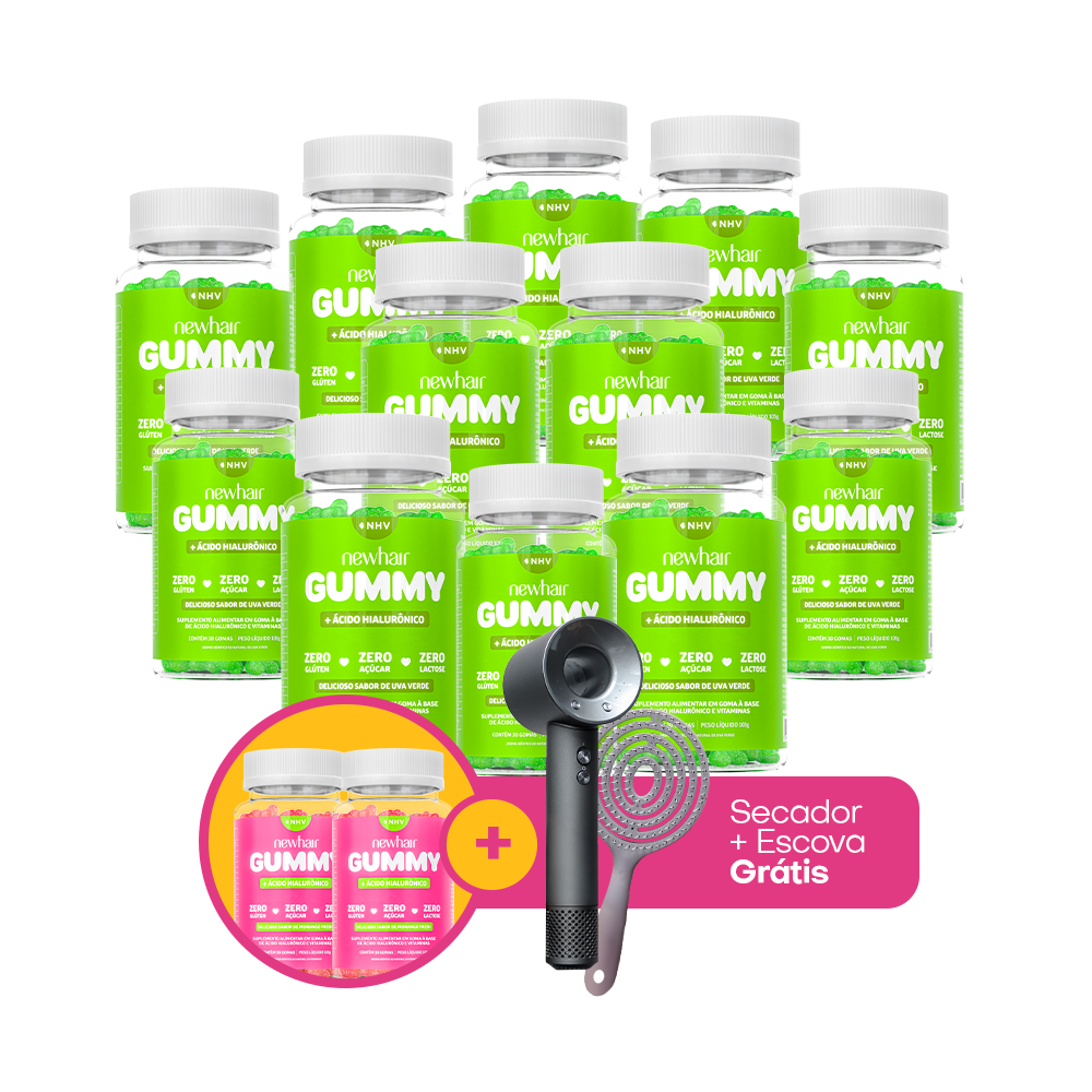Vitamina para Cabelo, Pele e Unha em Goma com Ácido Hialurônico