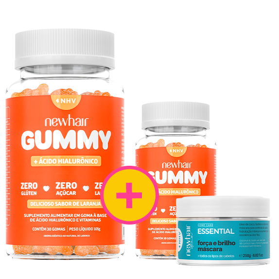 Black Friday: Compre 1 pote de Gummy e Ganhe + 1 pote de Gummy + 1 Máscara Força e Brilho de Brinde