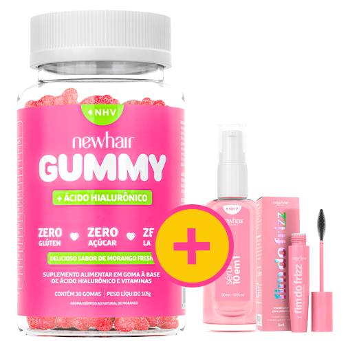 Vitamina para Cabelo, Pele e Unha em Goma com Ácido Hialurônico