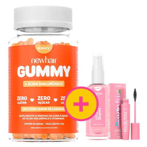 Vitamina para Cabelo, Pele e Unha em Goma com Ácido Hialurônico