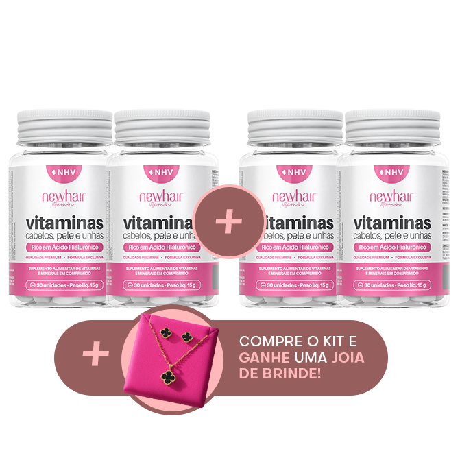Leve 2 potes da Vitamina NHV e Ganhe + 2 potes de Vitamina NHV + 1 Joia