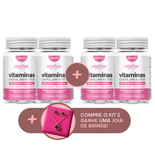 Leve 2 potes da Vitamina NHV e Ganhe + 2 potes de Vitamina NHV + 1 Joia