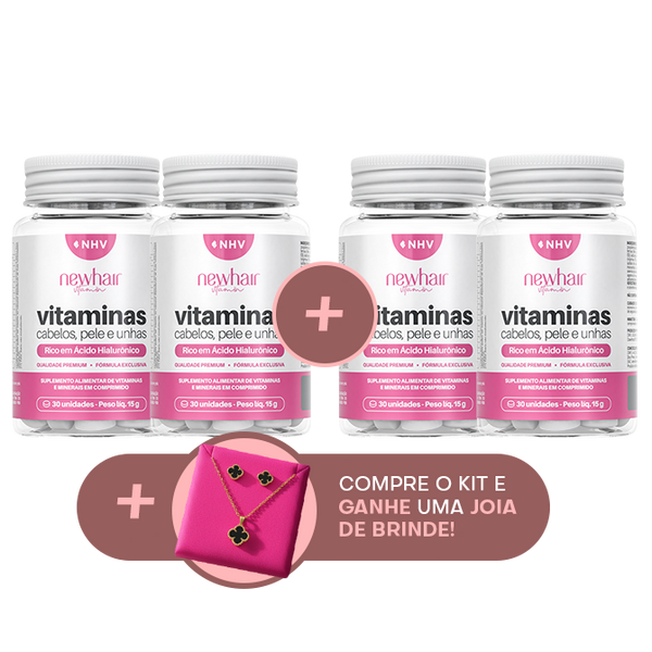 Leve 2 potes da Vitamina NHV e Ganhe + 2 potes de Vitamina NHV + 1 Joia