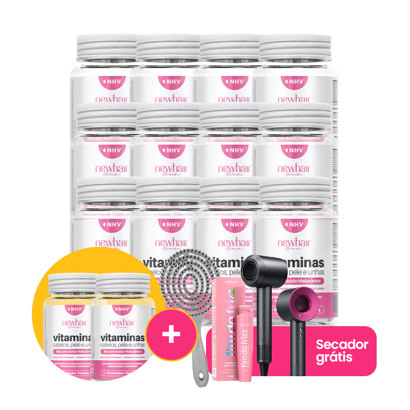 Vitamina para Cabelos, Pele e Unhas com Ácido Hialurônico