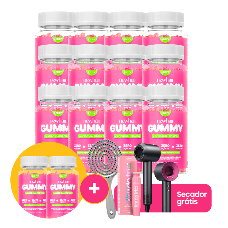 Vitamina para Cabelo, Pele e Unha em Goma com Ácido Hialurônico