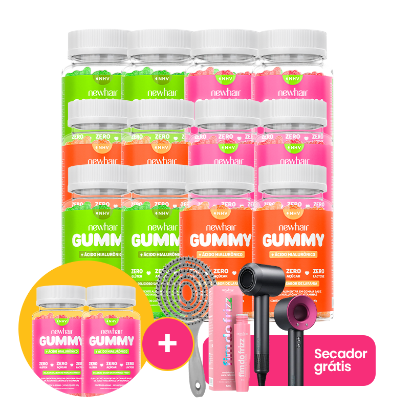 Vitamina para Cabelo, Pele e Unha em Goma com Ácido Hialurônico
