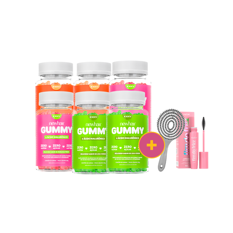 Vitamina para Cabelo, Pele e Unha em Goma com Ácido Hialurônico