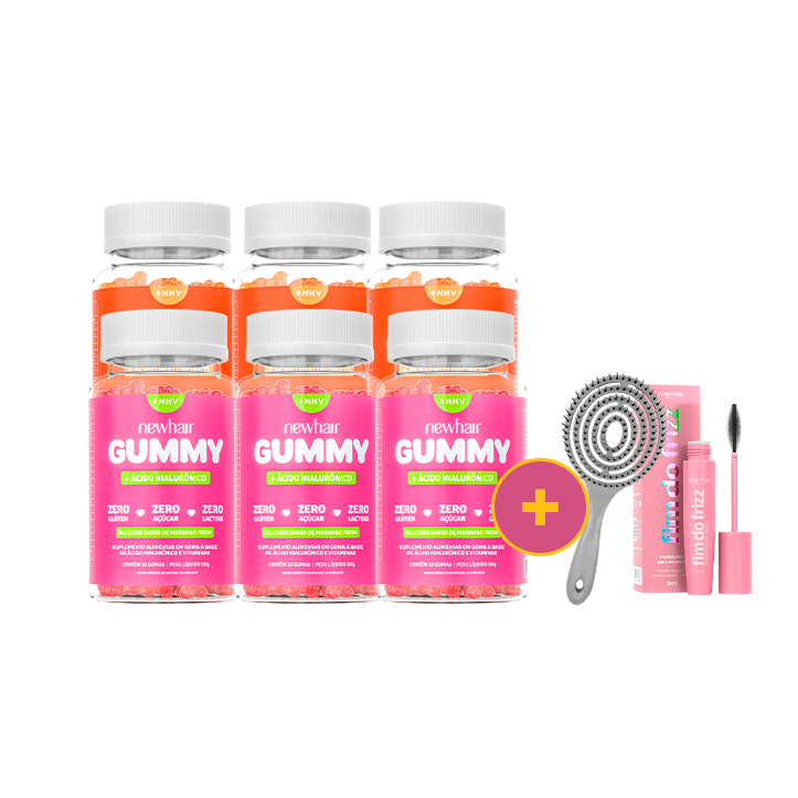 Vitamina para Cabelo, Pele e Unha em Goma com Ácido Hialurônico