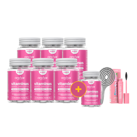 Kit 6 + 1 Vitamina de Cabelo, Pele e Unha para Gestantes