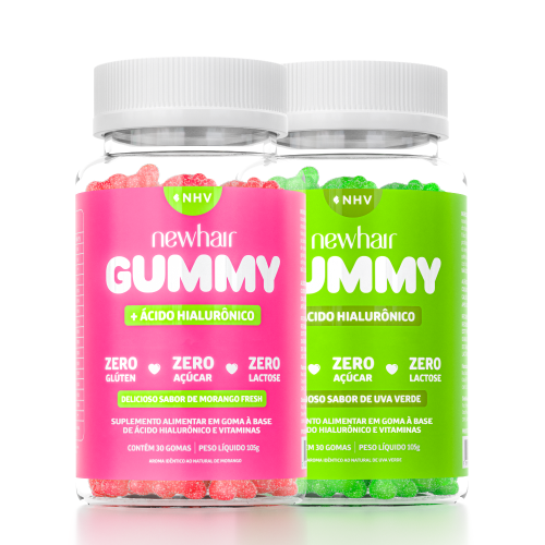 Vitamina para Cabelo, Pele e Unha em Goma com Ácido Hialurônico